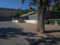 Barcelona, Spain: Urban Architecture with Road and Shadow