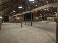 Barn Architecture at Night in Rural Floor