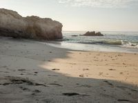 A Day at the Beach: Coastal Scene Under Clear Skies