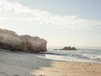 A Day at the Beach: Coastal Scene Under Clear Skies