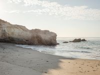 A Day at the Beach: Coastal Scene Under Clear Skies