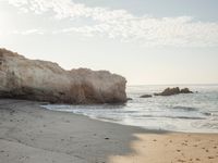 A Day at the Beach: Coastal Scene Under Clear Skies