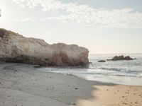 A Day at the Beach: Coastal Scene Under Clear Skies