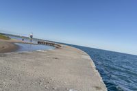 Straight Road to the Beach in Chicago, Illinois, USA