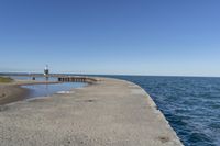 Straight Road to the Beach in Chicago, Illinois, USA