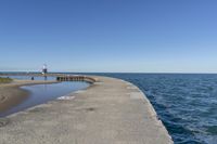 Straight Road to the Beach in Chicago, Illinois, USA