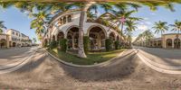 this picture has been taken on a 360 - fish lens and is in some action