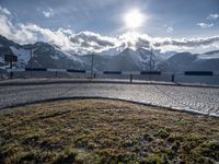 A Beautiful Road Curve in the European Mountains