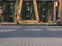 Urban Street Buildings and Trees in Beijing, China [003]