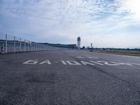 an airport tarmac with the words sao da cidol written on it's markings