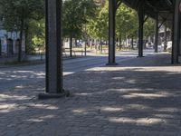 Architecture in Berlin: A Bridge and Sunlit Road