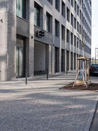 Berlin Architecture in the City on Cobblestone Road