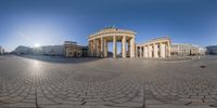 this is an image of a very large building with some doors open in front of it