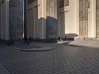 Berlin Architecture: Classic Building and Cobblestone Road