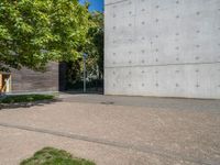 Berlin Architecture: Clear Sky and Urban Textures of Dirt, Sand, Gravel