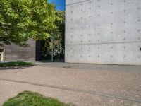 Berlin Architecture: Clear Sky and Urban Textures of Dirt, Sand, Gravel