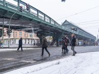 Berlin Architecture in Grey Sky with Snowy Roads