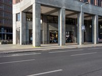 Berlin Architecture: Road and Asphalt with a Daytime Shadow