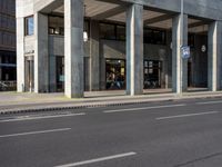 Berlin Architecture: Road and Asphalt with a Daytime Shadow