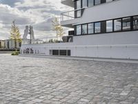 Berlin Architecture with Yellow Facade and Coastal View