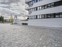 Berlin Architecture with Yellow Facade and Coastal View