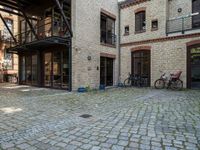 Berlin Brick Building: Cobblestone Streets and Classic Architecture