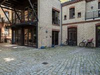 Berlin Brick Building: Cobblestone Streets and Classic Architecture