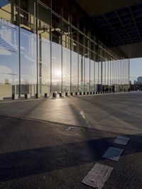 Berlin Building with Glass Walls and Reflections