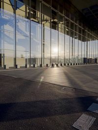 Berlin Building with Glass Walls and Reflections