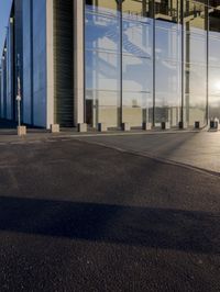 Berlin Building with Glass Walls and Reflections