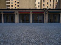 Berlin's Business District: A Cobblestone Courtyard