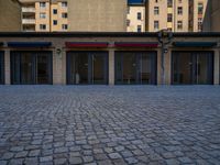 Berlin's Business District: A Cobblestone Courtyard