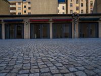 Berlin's Business District: A Cobblestone Courtyard