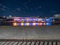 Berlin Canal Under City Lights