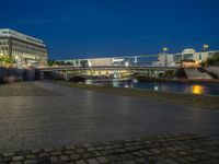 Berlin Canal Under a Clear Dawn Sky