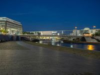 Berlin Canal Under a Clear Dawn Sky