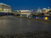 Berlin Canal Under a Clear Dawn Sky