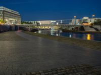 Berlin Canal Under a Clear Dawn Sky