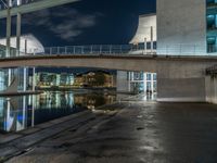 Berlin Canal: Nightscape with Modern Architecture