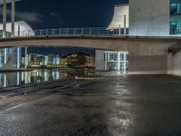 Berlin Canal: Nightscape with Modern Architecture