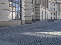 Berlin City Architecture - Classic Design with Cobble Stone Road