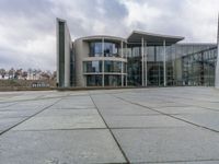 Berlin City Architecture: A River Under a Grey Sky