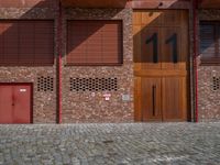 Berlin City: Cobblestone Road and Brick Walls