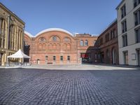 Berlin Cityscape with Classic Architecture and Cobblestone Streets