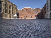 Berlin Cityscape with Classic Architecture and Cobblestone Streets