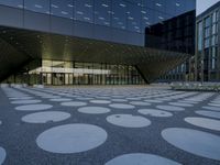 Berlin City at Dawn: Blue Tiles and Modern Architecture