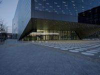 Berlin City at Dawn: Blue Tiles and Modern Architecture