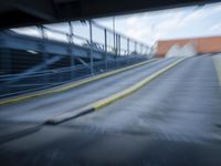 the train station is moving through motion blurry as if it was a train at the station