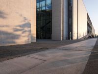 Cityscape of Berlin: Dawn on a Concrete Road with Buildings