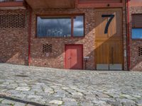 Berlin City Daytime: Courtyard with Brick Walls